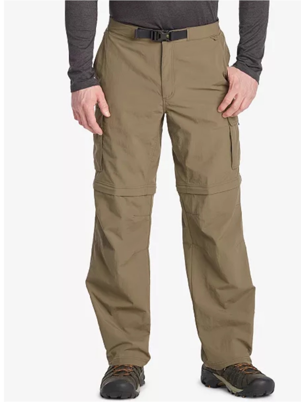 EMS NEW Mens Camp Cargo Zip Off Pant in Fossil 38 Waist 30 Inseam Hiking Outdoor